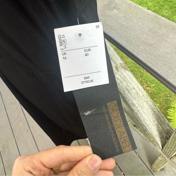 Stella McCartney Made in Italy Stretch Rayon Black Draped Dress Size 40 NWT - Picture 4 of 11